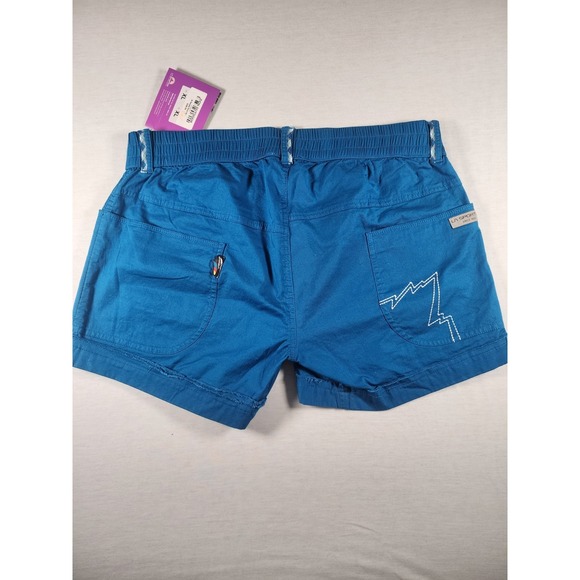 La Sportiva Climbing Shorts Womens Size XL Blue Stretch Organic Cotton Pull On - Picture 11 of 11